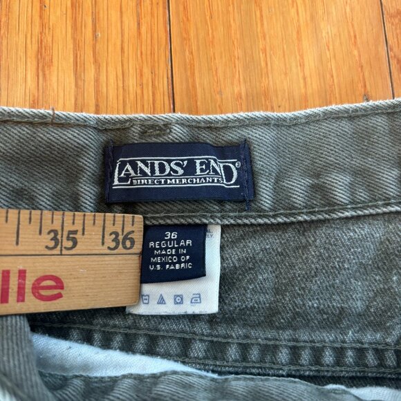 Lands End Square Rigger Denim Jeans Mens 36 x 32 Cotton Stonewashed Gray - Picture 8 of 8